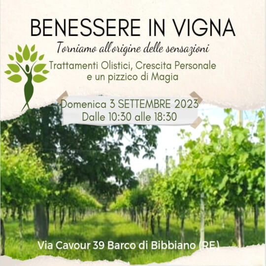 Benessere in vigna